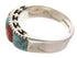 Turquoise Apple Coral Southwest Silver Ring Size 5-1/4 MW64257